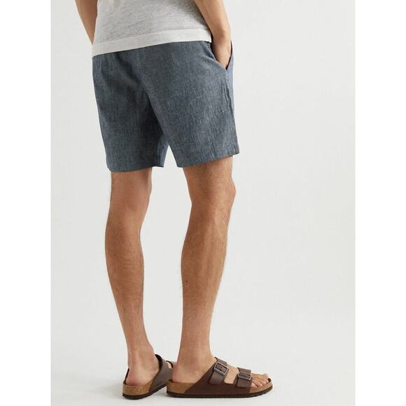 NWT Club Monaco Men's Blue Baxter Slim-Fit Chambray Shorts Size 36 - Picture 2 of 9